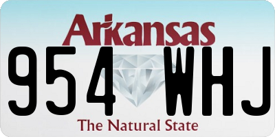 AR license plate 954WHJ