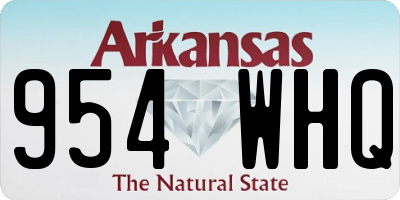 AR license plate 954WHQ