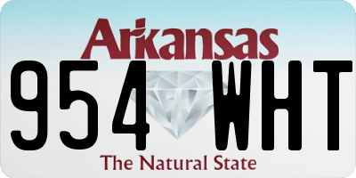 AR license plate 954WHT