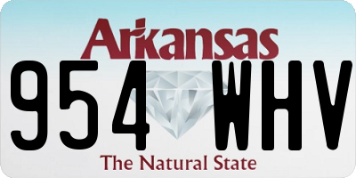 AR license plate 954WHV