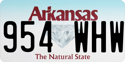 AR license plate 954WHW