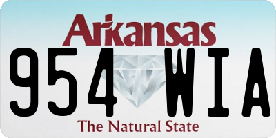 AR license plate 954WIA