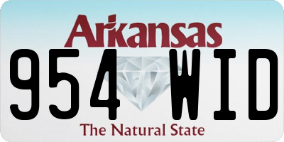 AR license plate 954WID
