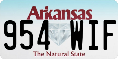 AR license plate 954WIF