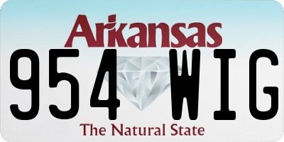 AR license plate 954WIG