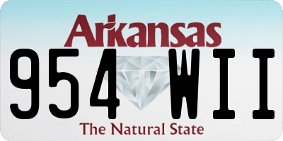 AR license plate 954WII