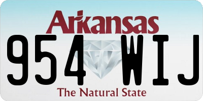 AR license plate 954WIJ
