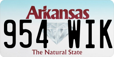 AR license plate 954WIK