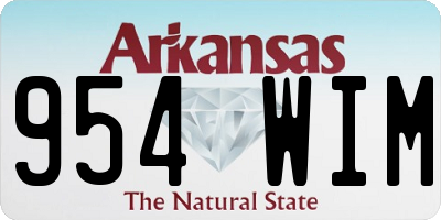 AR license plate 954WIM