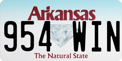 AR license plate 954WIN