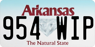 AR license plate 954WIP