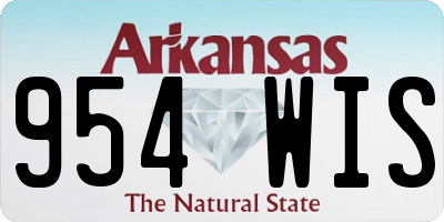 AR license plate 954WIS