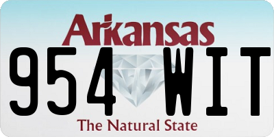 AR license plate 954WIT