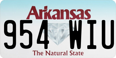 AR license plate 954WIU