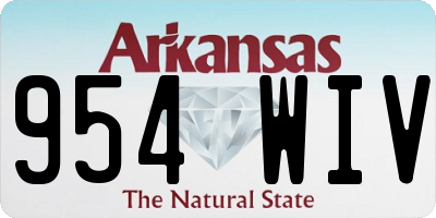 AR license plate 954WIV