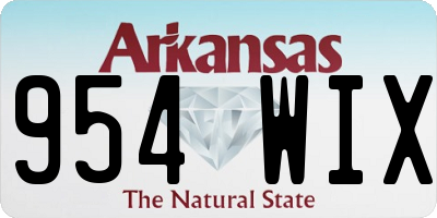 AR license plate 954WIX