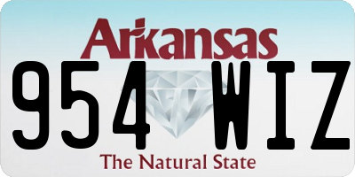 AR license plate 954WIZ