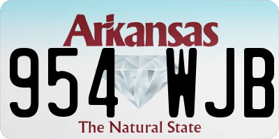 AR license plate 954WJB