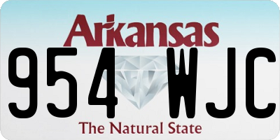 AR license plate 954WJC