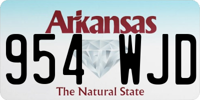 AR license plate 954WJD
