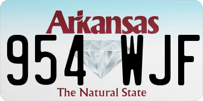 AR license plate 954WJF