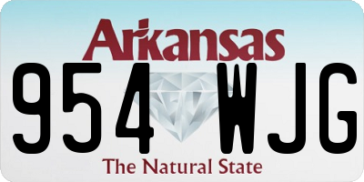 AR license plate 954WJG