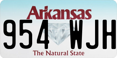 AR license plate 954WJH