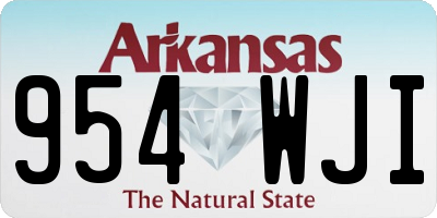 AR license plate 954WJI