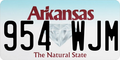 AR license plate 954WJM