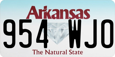 AR license plate 954WJO