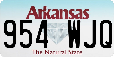AR license plate 954WJQ