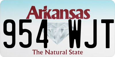 AR license plate 954WJT
