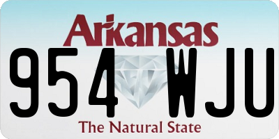 AR license plate 954WJU