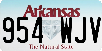 AR license plate 954WJV