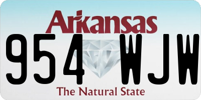 AR license plate 954WJW