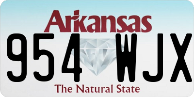 AR license plate 954WJX
