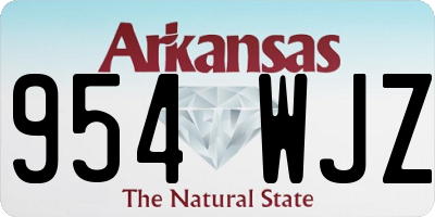 AR license plate 954WJZ