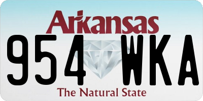 AR license plate 954WKA