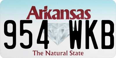 AR license plate 954WKB