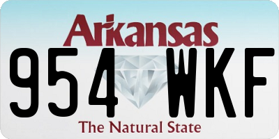 AR license plate 954WKF
