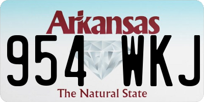 AR license plate 954WKJ