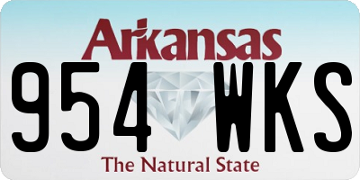AR license plate 954WKS