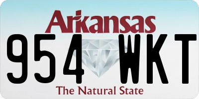AR license plate 954WKT