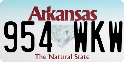 AR license plate 954WKW