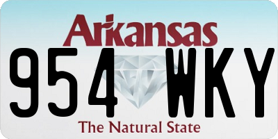 AR license plate 954WKY