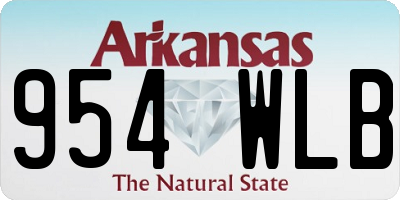 AR license plate 954WLB