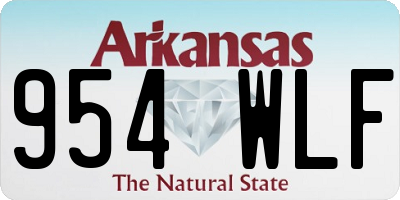 AR license plate 954WLF