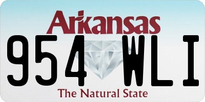 AR license plate 954WLI