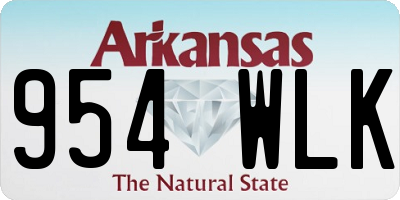 AR license plate 954WLK
