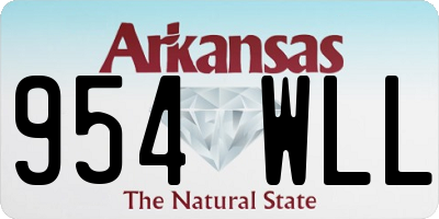 AR license plate 954WLL